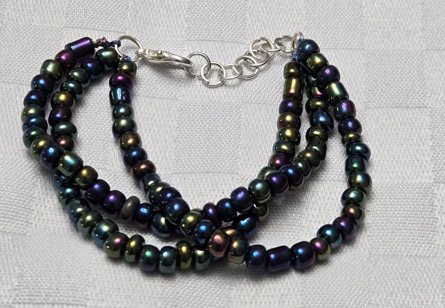 3 Strand Black Rainbow Bracelet