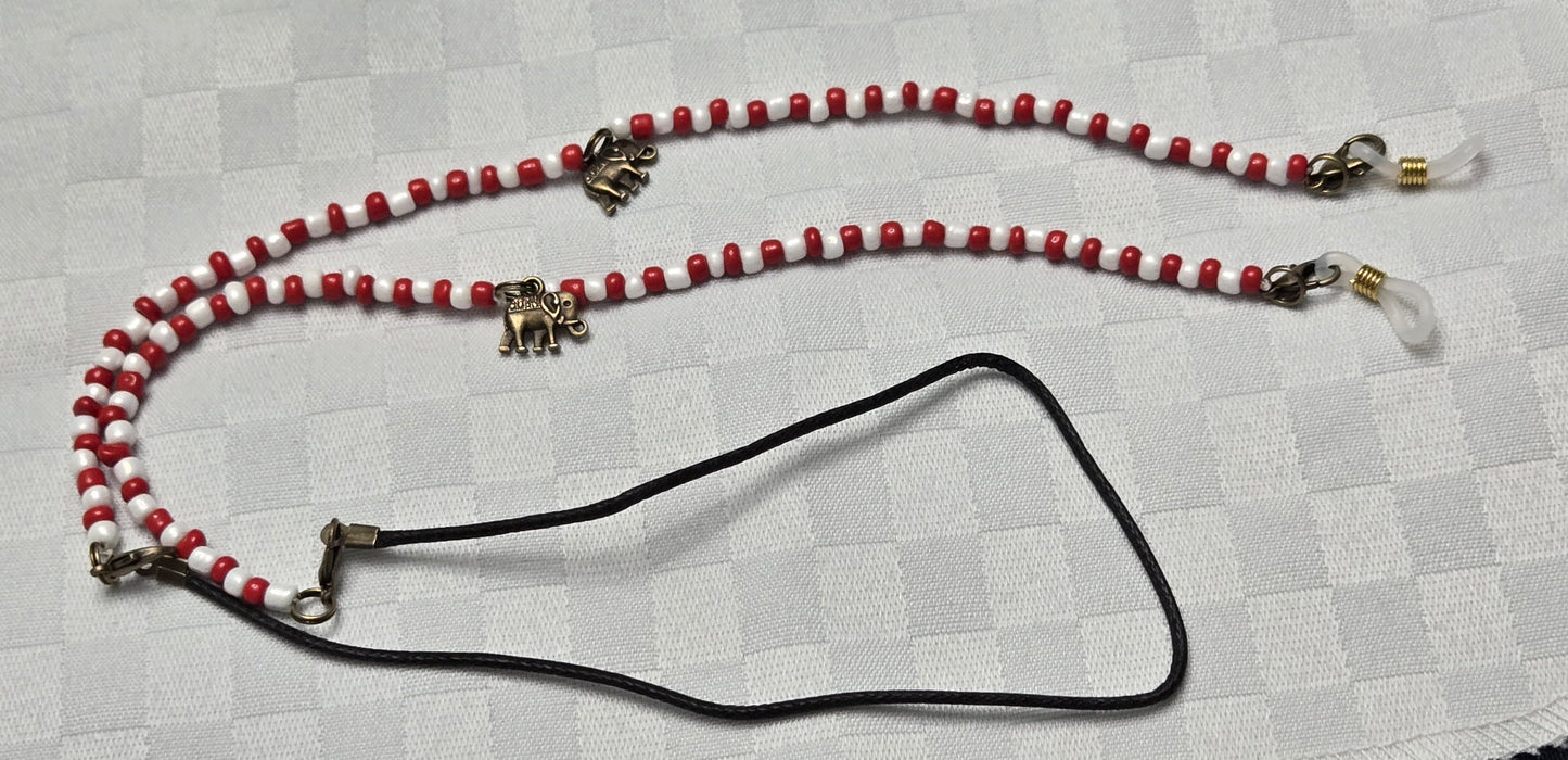 Red and White Eyeglass Keeper