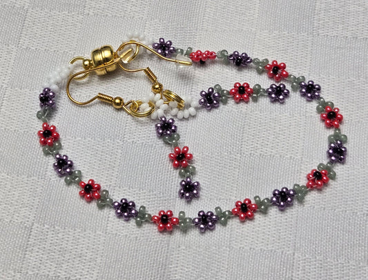 Mini Red and Purple Poppy Set