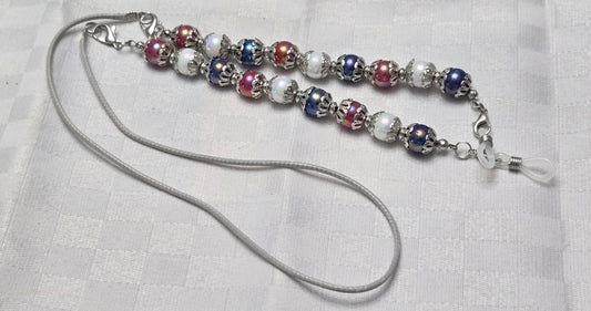 Silver, Red, White and Blue Eyeglass Keepers