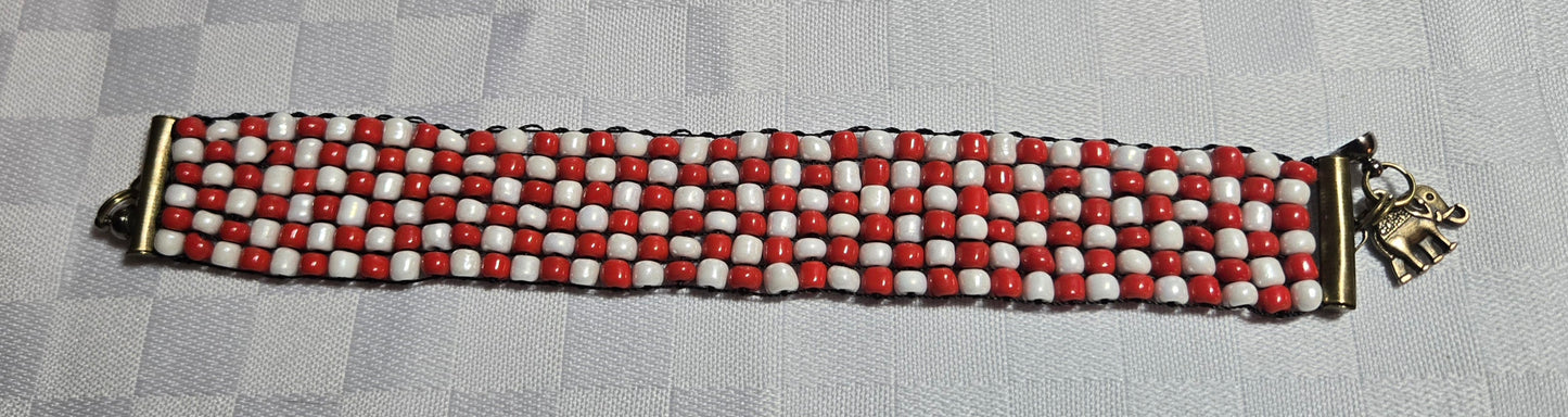 Red and White Bracelet