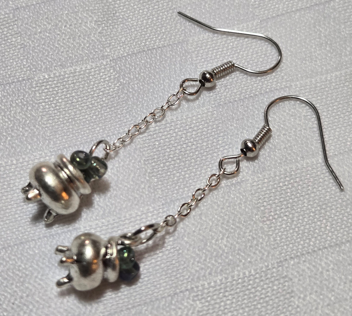 Silver Cauldron Earrings