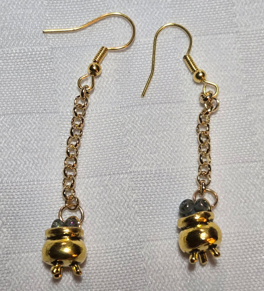 Golden Cauldron Earrings