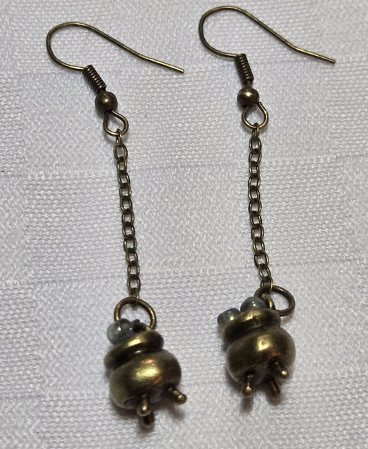 Brushed Brass Cauldron Earrings