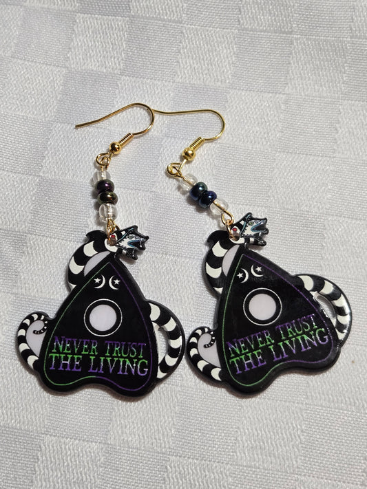 Never Trust the Living Planchette Earrings