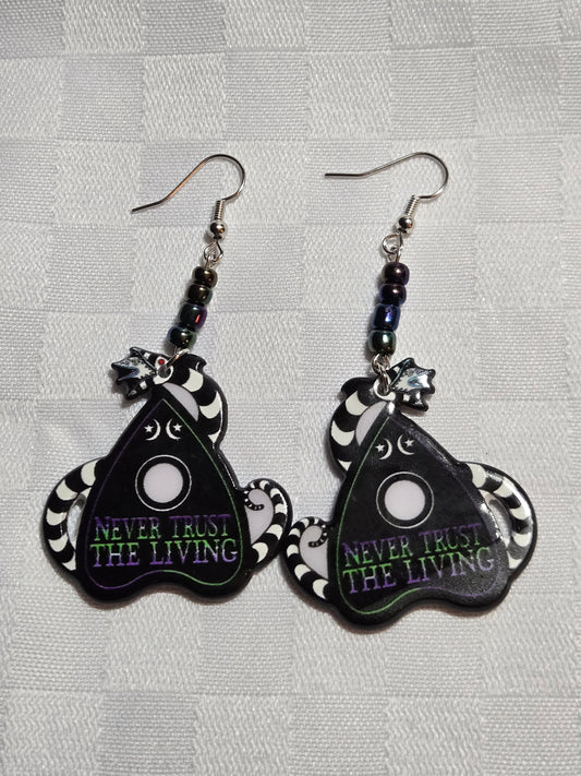 Never Trust the Living Planchette Earrings